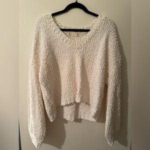Altar’d State Sydney Popcorn Pullover, Cream, Size L